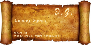 Darvay Gyoma névjegykártya